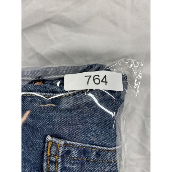 Levi's 505 Straight Fit Jeans W38 L32 Men's Classic Denim Blue Cotton - Picture 9 of 9